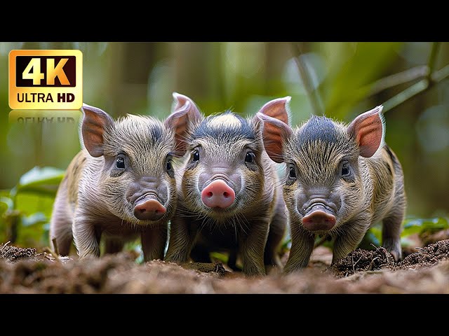 4K Scenic Relaxation with Baby Animals 🦌🌱 Baby Animals Provide Relaxation | Relaxing Piano Melodies