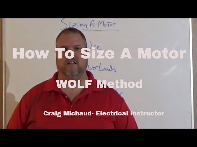 How to Size a Motor using WOLF method