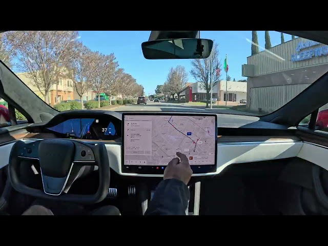 Raw 1x: Tesla Full Self-Driving Beta 12.3: Redwood City to Stanford with Zero Interventions