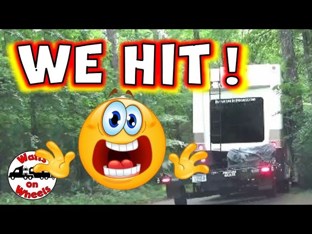 😲 We Hit a Tree...and a Gate...and a Garden Island!  // Full Time RV