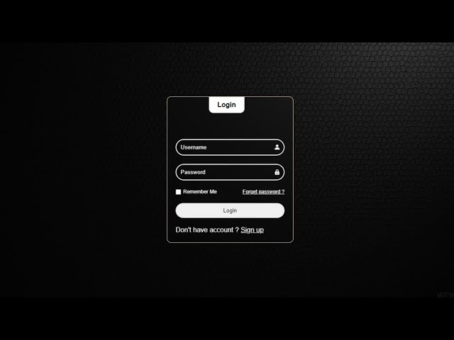 How To Create Login Page Using HTML And CSS Only | how to make a login page in html and css only |
