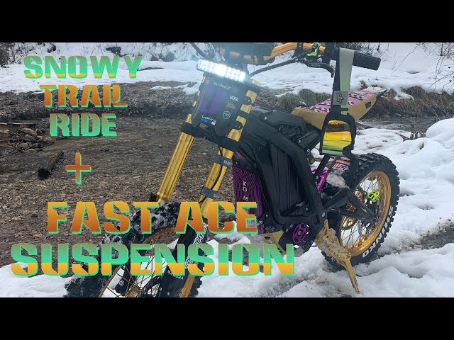 Surron LBX | FAST ACE Testing | Snowy Trail Ride
