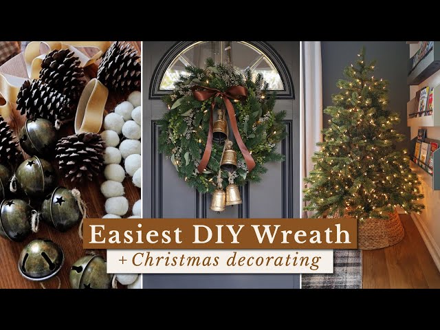Christmas Decorate and DIY With Me | Easy DIY Christmas Wreath | Holiday Decor Ideas