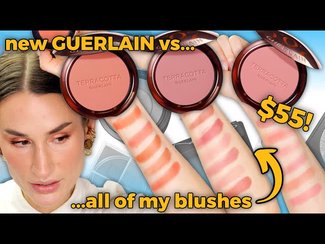 SWATCH PARTY: NEW GUERLAIN TERRACOTTA BLUSHES vs. *ALL* my luxury powder blushes!