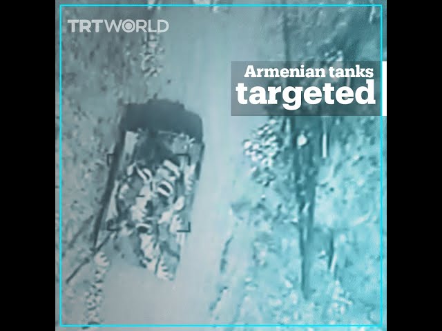 Armenian military equipment targeted by Azerbaijan