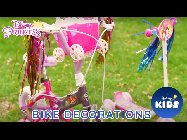How To Make Disney Princess Decorations For Your Bike | Disney Kids #ADVERT