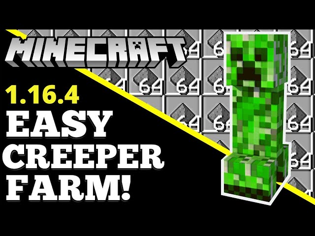 Minecraft Gunpowder Farm 1.16.4 - Creeper Farm Tutorial