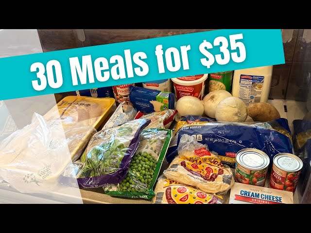 30 Meals for $35 | Fast and EASY Budget Friendly Meals I Emergency Grocery Budget Meal Plan