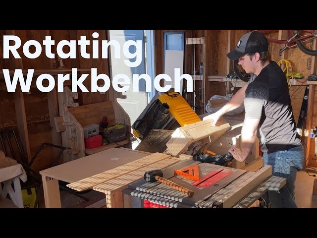 Rotating Workbench with Miter Saw Station and Planer