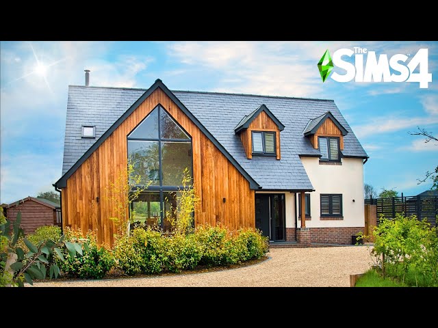 Cozy Designer Timber Frame Home ~ Curb Appeal Recreation: Sims 4 Speed Build