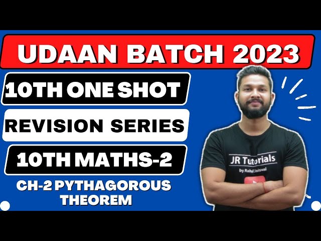 10th Maths 2 Free One Shot Revision | Ch-2 Pythagorus Theorom | Udaan Batch 2023 |