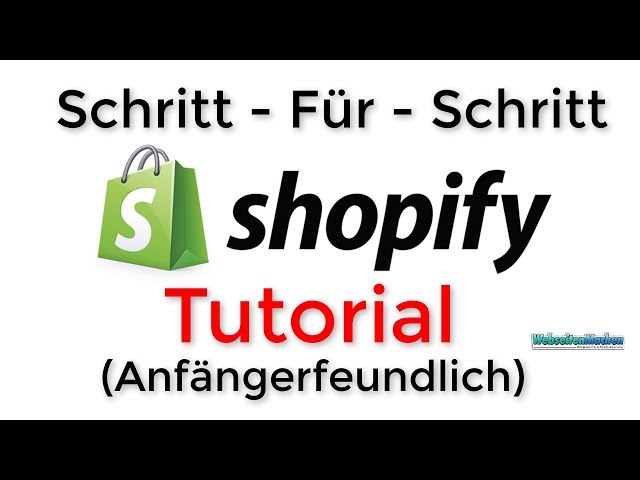 Shopify Store Tutorial für ANFÄNGER | Deutsch | German