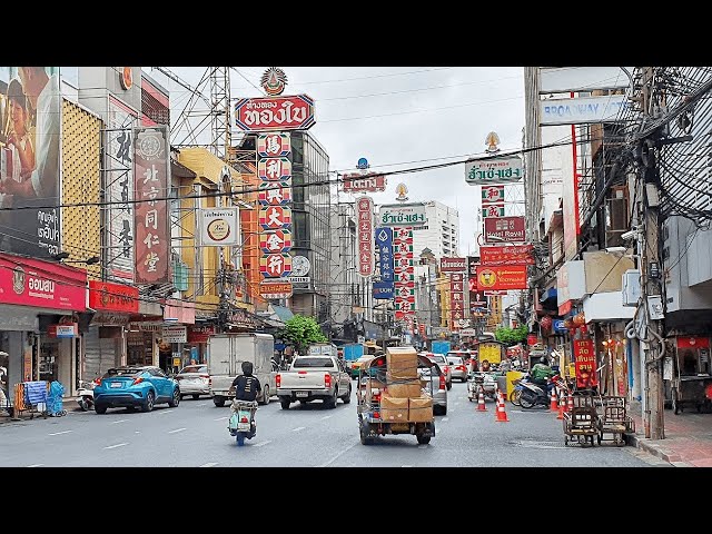 [4K] Bangkok Walk - Chinatown Yaowarat Chinese Food Market 🇹🇭 4K Bangkok Thailand