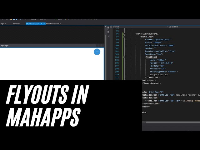 Creating and Using Flyouts with MahApps.Metro in WPF - Make a Modern WPF Desktop App Part 6