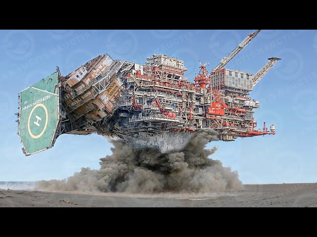 BOOM! INSIDE $215 Million Explosion & Demolition of Largest Offshore Oil Rigs You've Never Seen