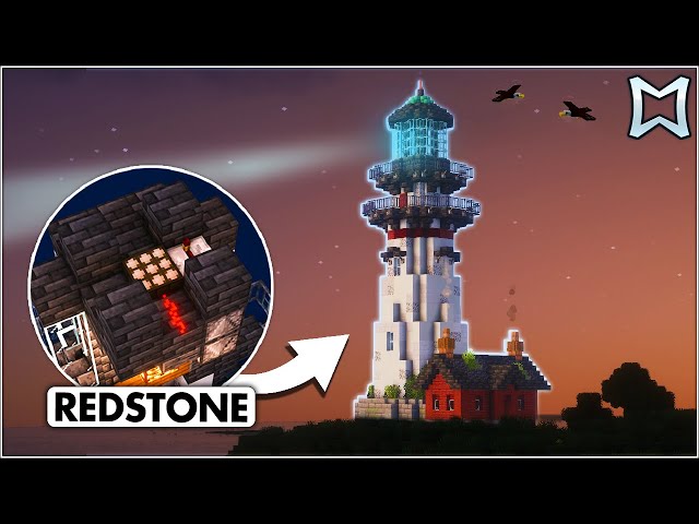 Minecraft ► Building A Working Lighthouse #2 | Relaxing Tutorial (Working Redstone) 🛟