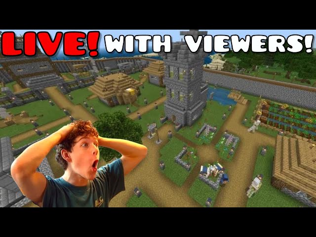 Making a CIVILIZATION with Viewers in Minecraft LIVE! (1.20.4 Squishyman67.aternos.me)