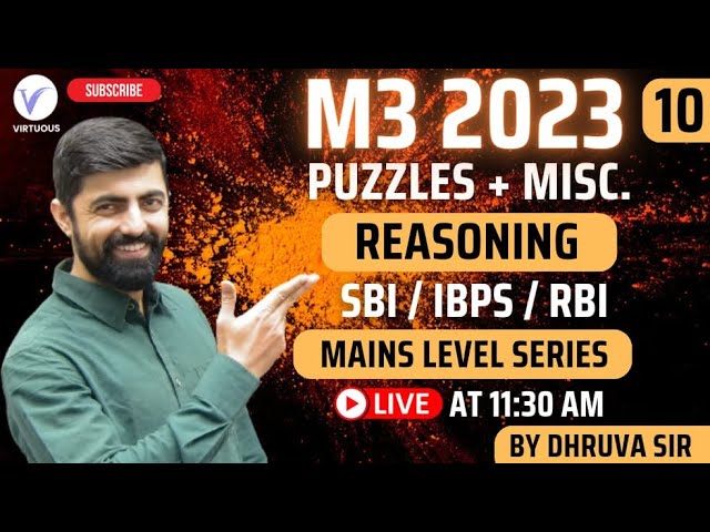 M3 2023 Session - 10 || Free Mains Practice Course || By Dhruva Sir || IBPS/SBI/PO/Clerk 2023