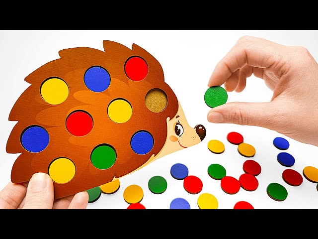 🦔 Fun Learning Colors & Numbers 1-10 with Hedgehog Puzzle for Toddlers 🌈
