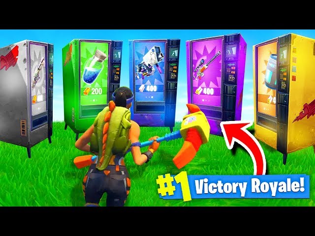 Using *ONLY* VENDING MACHINES To WIN Fortnite: Battle Royale! (Challenge)