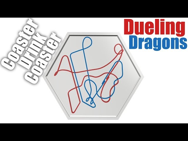 Coaster Drink Coasters: Dueling Dragons