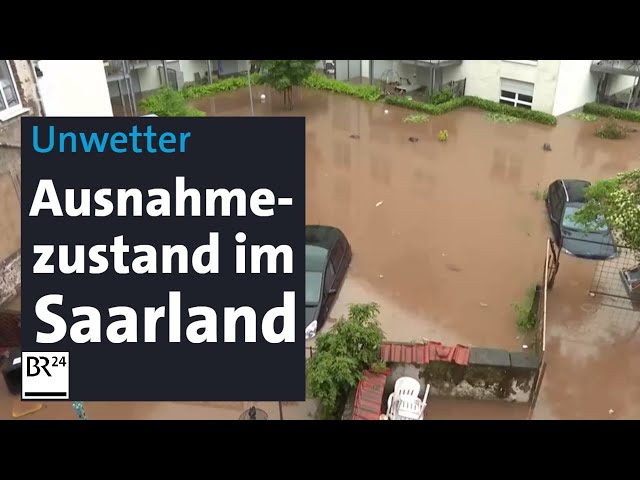 Schwere Schäden durch Hochwasser im Saarland - Scholz sichert Unterstützung zu | BR24