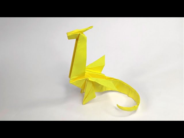 Origami YELLOW DRAGON | How to make a paper dragon tutorial