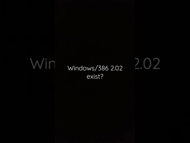 Windows/386 2.02 exist?