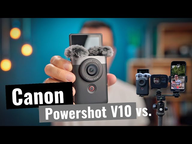 Canon Powershot V10 Test 🏆 𑗅 vs. GoPro Hero 11 vs. iPhone 14 Pro vs. Sony ZV-1(II)