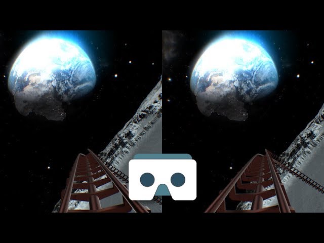 Virtual Reality Roller Coaster on the Moon: 3D Video for VR Box, vr headsets, Samsung Gear VR