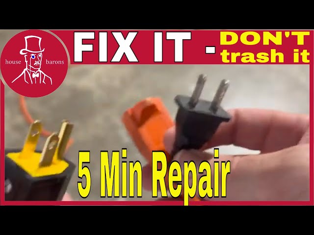How to Replace a Plug End of Electric Cord | Fix Broken Plug on Appliance