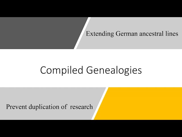 German Compiled Genealogies – Larry Jensen (16 May 2024)
