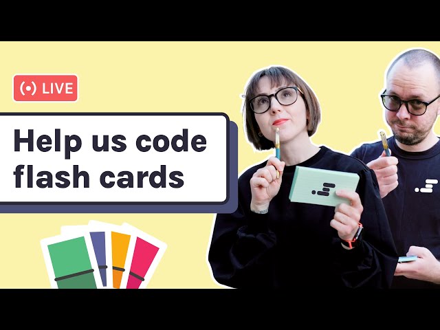 Help us code study flash cards | JavaScript, CSS, HTML