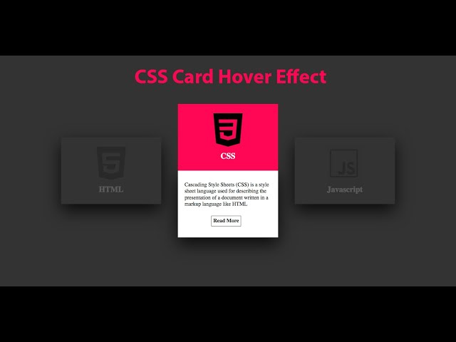 CSS Card Hover Effects | HTML & CSS