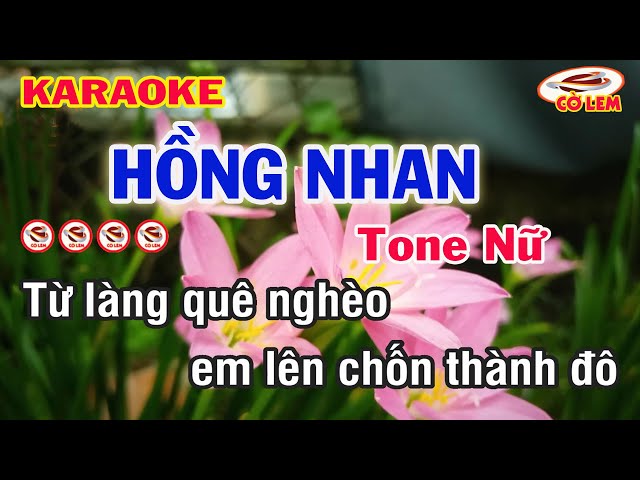 Hồng Nhan Karaoke | Tone Nữ | Dễ Hát | Nhạc Sống Kiều Nương 2022