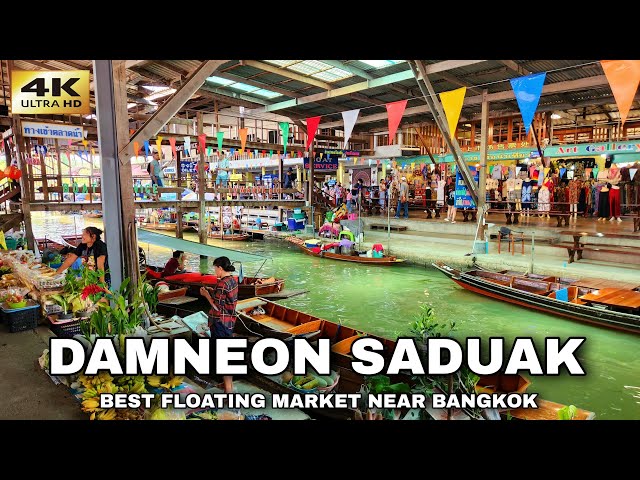 [4K] Damnoen Saduak Floating Market | The Most Popular Floating Market in Thailand