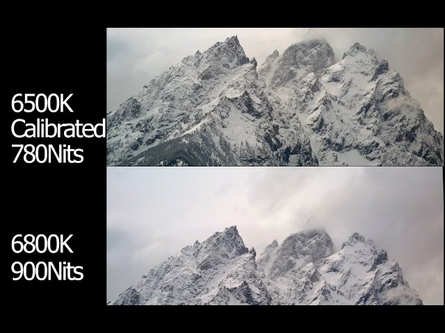 Sony A80J 77 Calibration Settings And Boosted Brightness 900nits Settings Side By Side Comparison