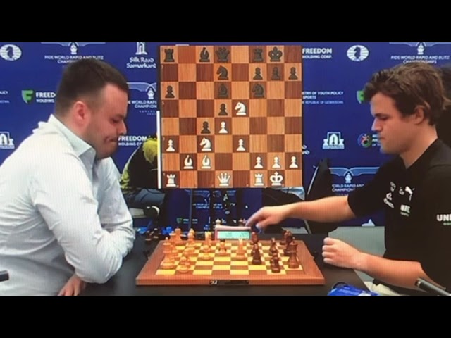 Aleksandar Indic 2603 ; Magnus Carlsen 2830.World Blitz Chess Championship.