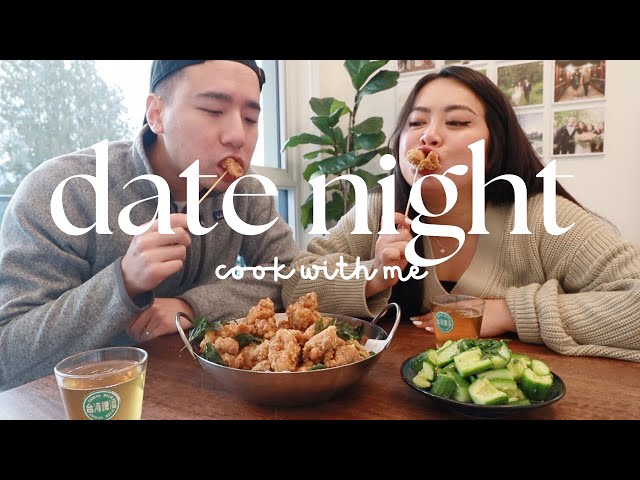 【Cooking for my husband】date night, Taiwanese popcorn chicken, easy recipe | Tiffycooks Vlog