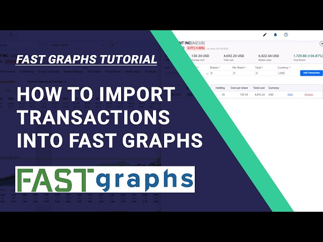 How To Import Transactions Into FAST Graphs
