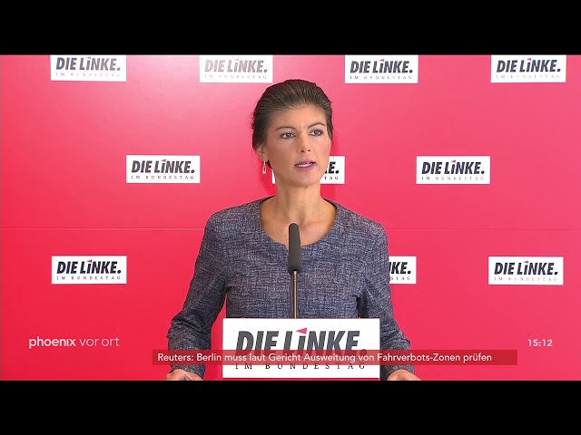 Sahra Wagenknecht zur Fraktionssitzung der Linken am 09.10.18