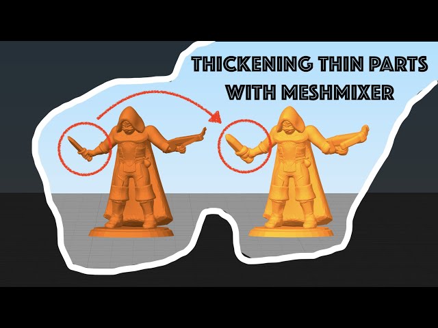 How to Add Thickness to Thin Models in Meshmixer - ready for 3D Printing