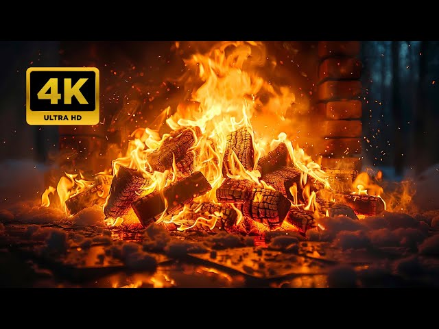 Immersive Fireplace Experience: 4K UHD & Crackling Fire Sounds 🔥 Perfect for Relaxation and Sleep
