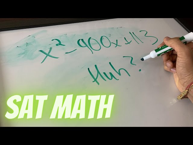 SAT Math INSANE DISCRIMINANT TRICK!