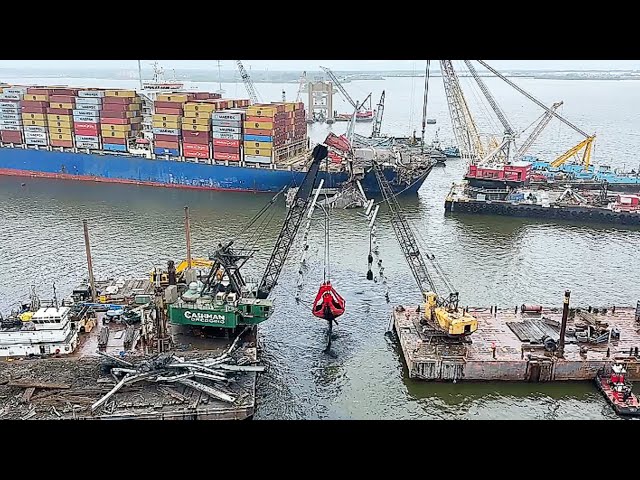 Bridge Debris Removal and Salvage: MV Dali Ship After Bridge Explosion