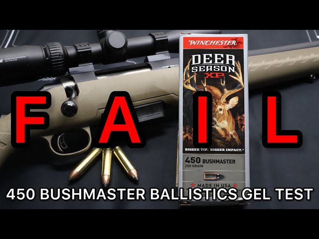 EPIC FAIL!! 450 Bushmaster Deer Season XP 250gr Ballistics Gel Ammo Test