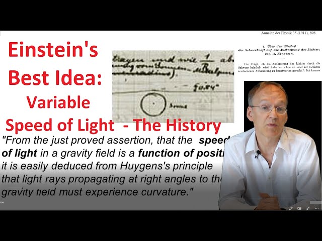 Einstein's Best Idea: Variable Speed of Light - The History
