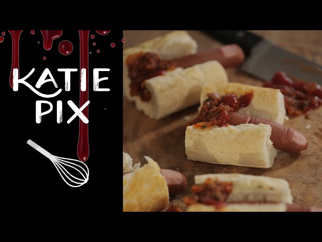 Halloween Hot Dogs with Blood Relish Recipe | Katie Pix