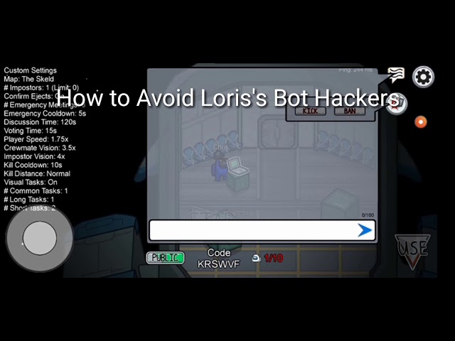 How to avoid Eris Loris hacker In Public Server! Among Us