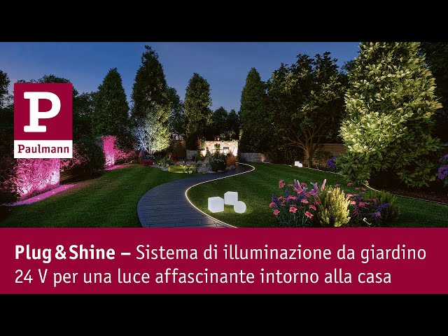 Plug & Shine - Sistema di illuminazione da giardino 24 V per una luce affascinante intorno alle casa